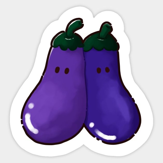 Eggplant couple Sticker by WwsNttb